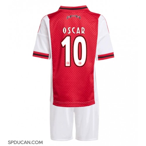 Dječji Nogometni Dres Ajax Oscar Gloukh #10 Domaci 2025-26 Kratak Rukav (+ Kratke hlače)